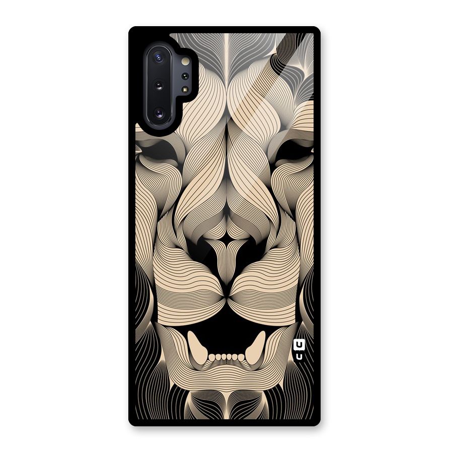 Lion Shape Design Glass Back Case for Galaxy Note 10 Plus