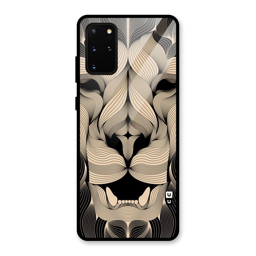 Lion Shape Design Glass Back Case for Galaxy S20 Plus
