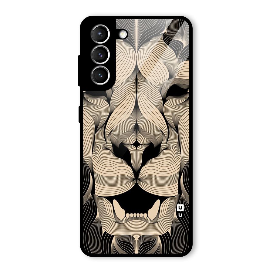 Lion Shape Design Glass Back Case for Galaxy S21 5G