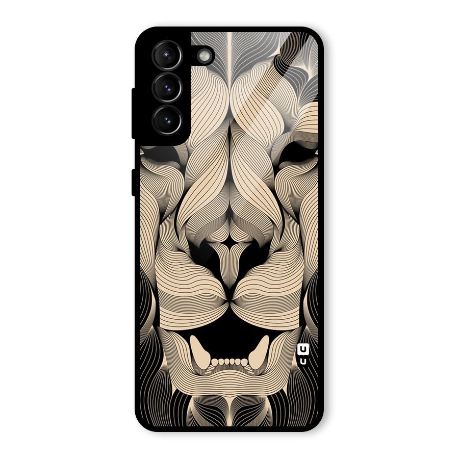 Lion Shape Design Glass Back Case for Galaxy S21 Plus