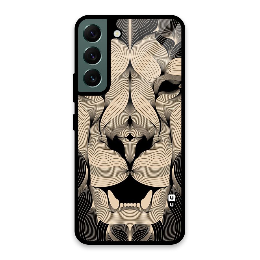 Lion Shape Design Glass Back Case for Galaxy S22 5G