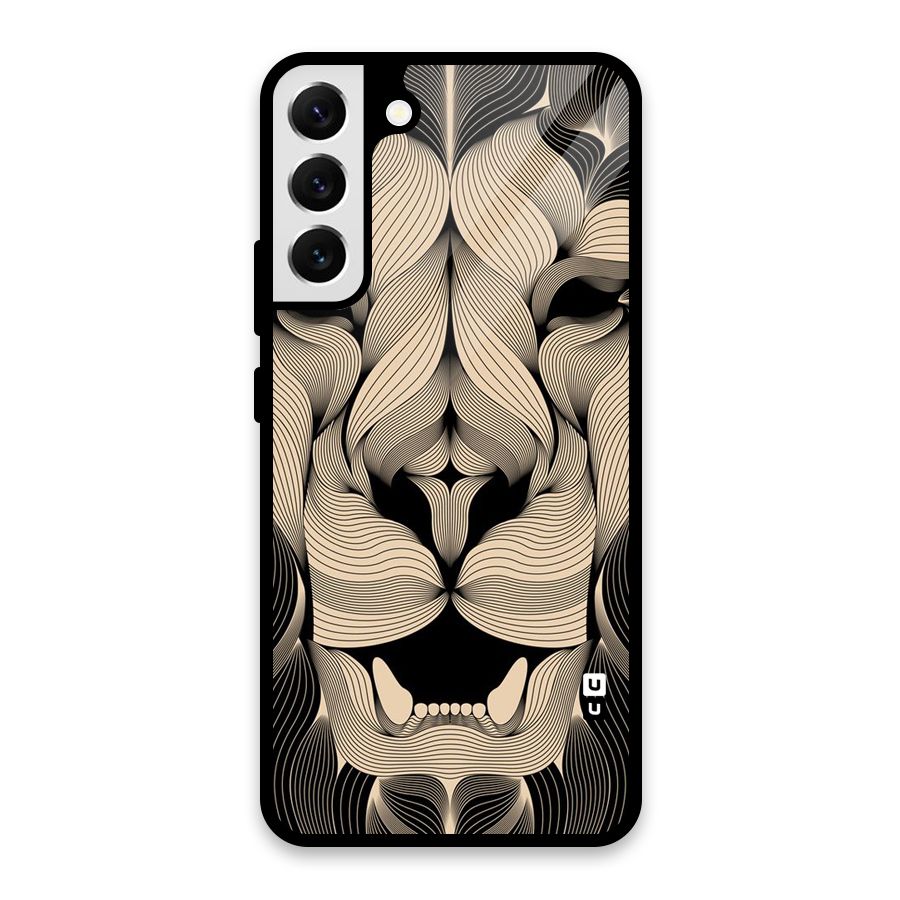 Lion Shape Design Glass Back Case for Galaxy S22 Plus 5G