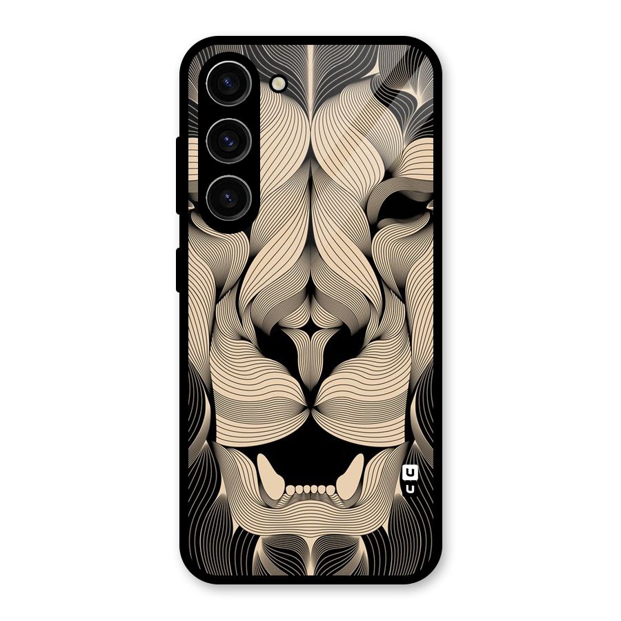 Lion Shape Design Glass Back Case for Galaxy S23