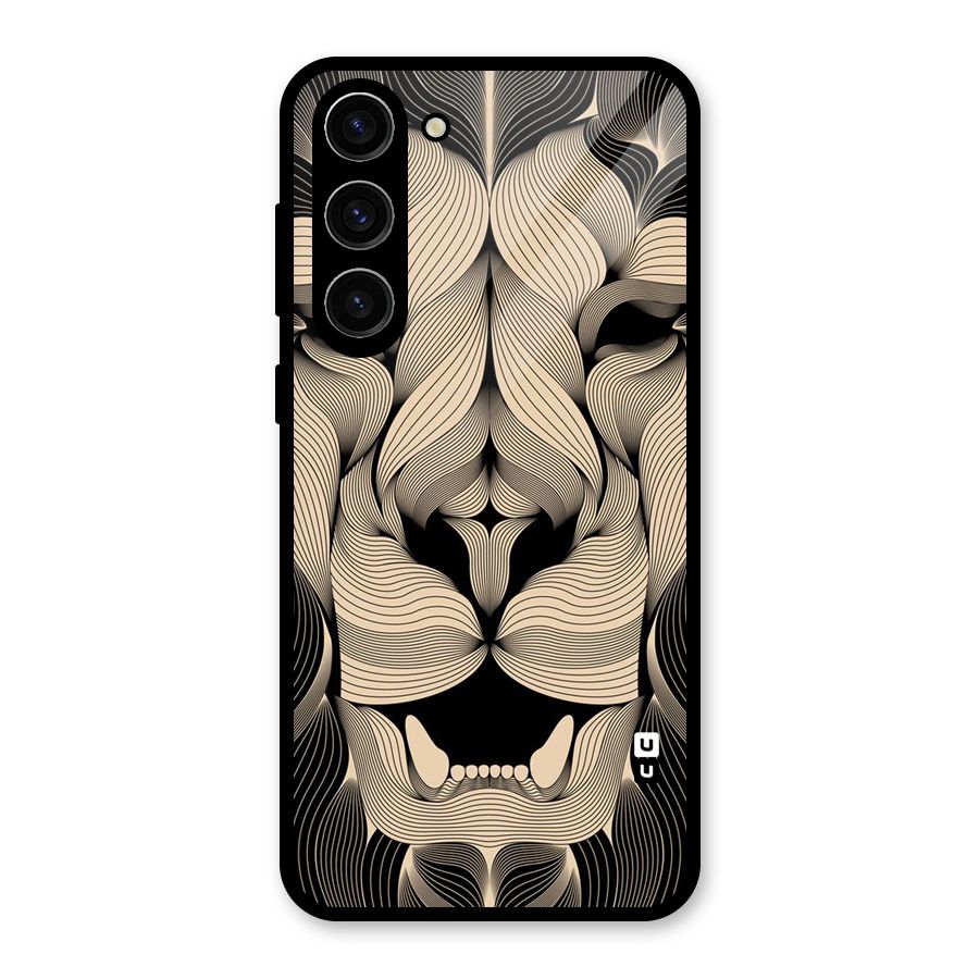 Lion Shape Design Glass Back Case for Galaxy S23 Plus