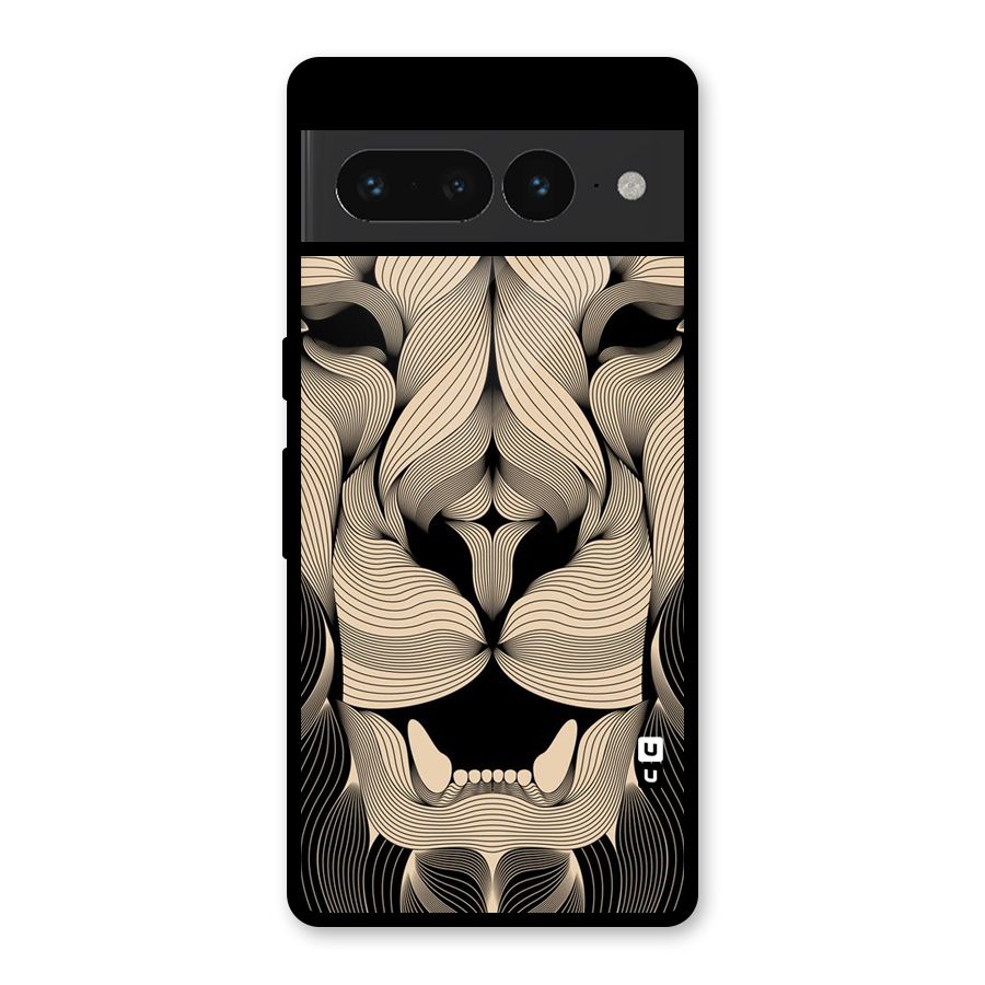 Lion Shape Design Glass Back Case for Google Pixel 7 Pro