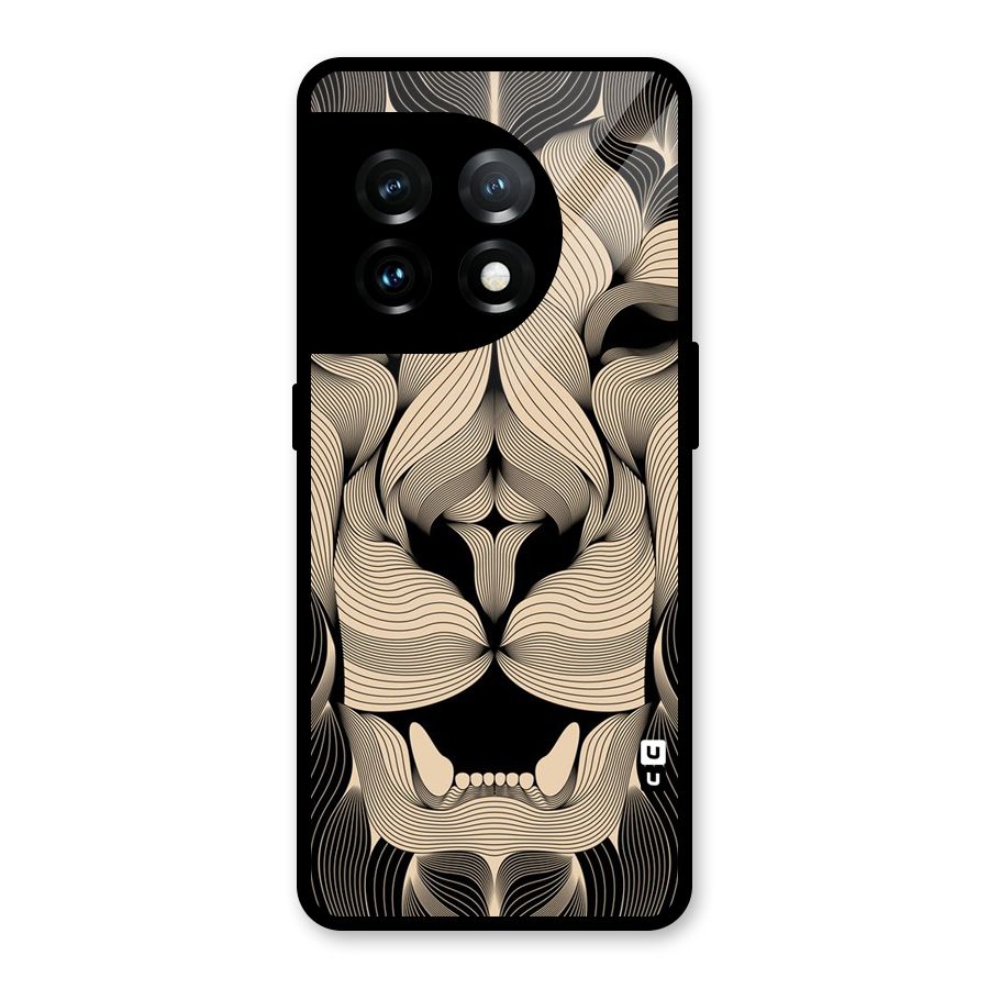 Lion Shape Design Glass Back Case for OnePlus 11