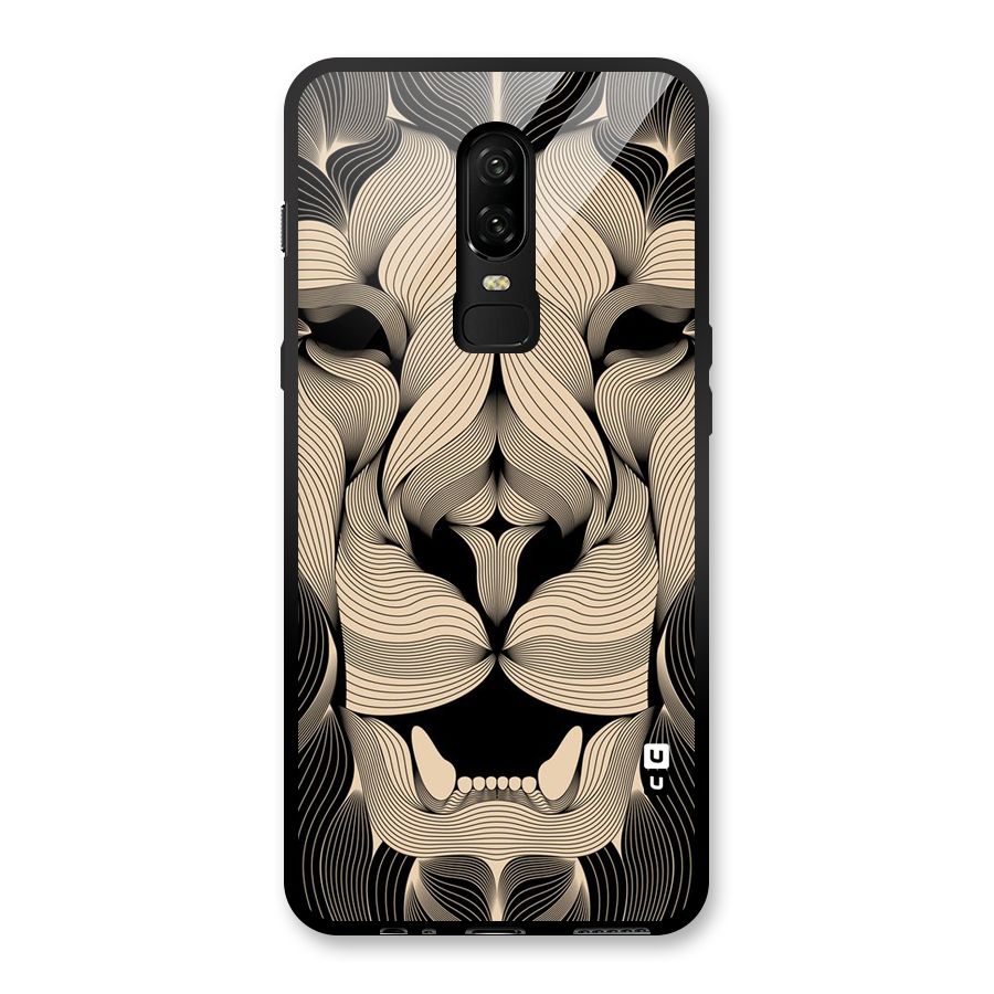 Lion Shape Design Glass Back Case for OnePlus 6