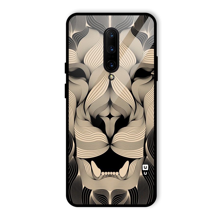 Lion Shape Design Glass Back Case for OnePlus 7 Pro