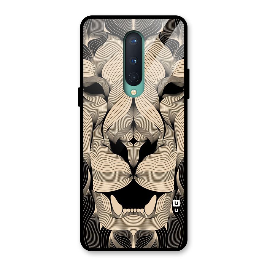 Lion Shape Design Glass Back Case for OnePlus 8