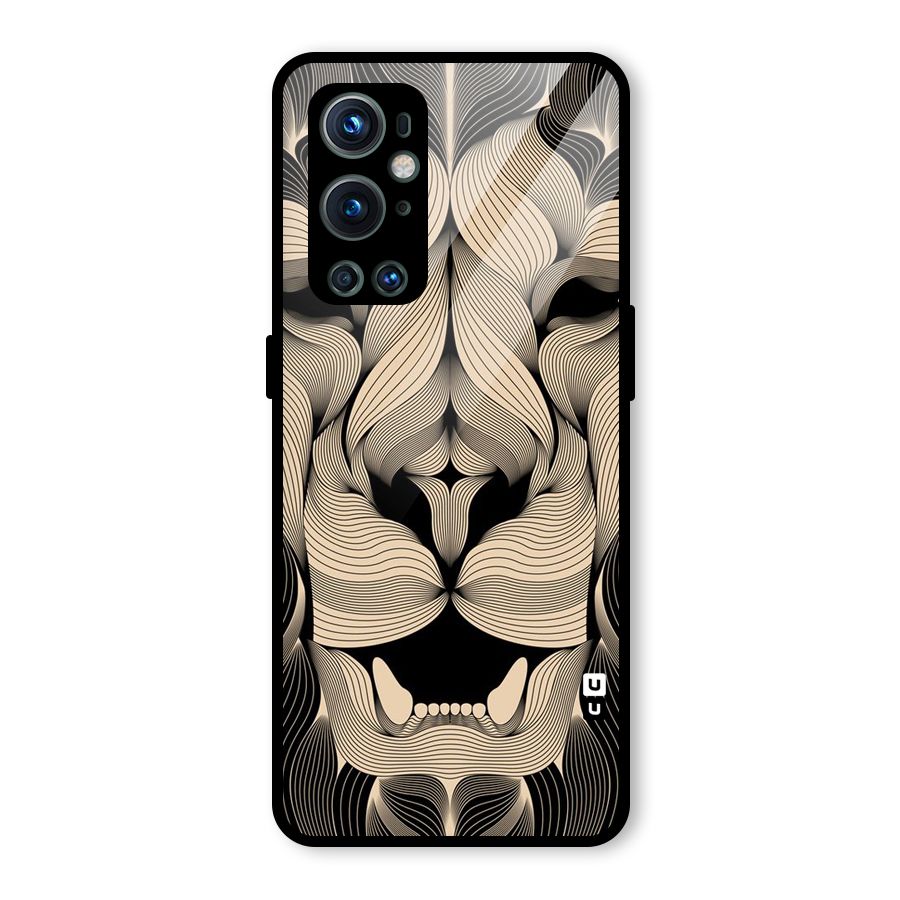 Lion Shape Design Glass Back Case for OnePlus 9 Pro
