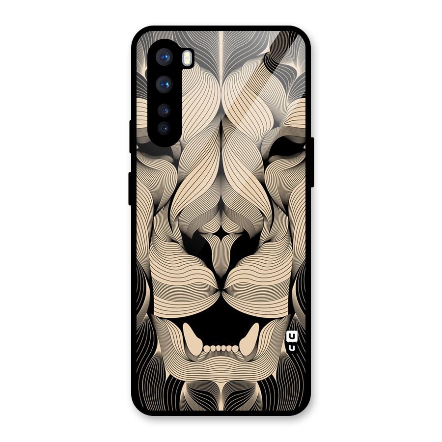 Lion Shape Design Glass Back Case for OnePlus Nord
