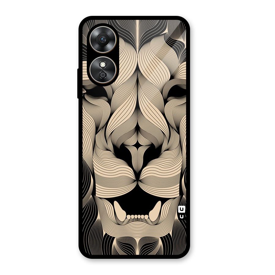 Lion Shape Design Glass Back Case for Oppo A17