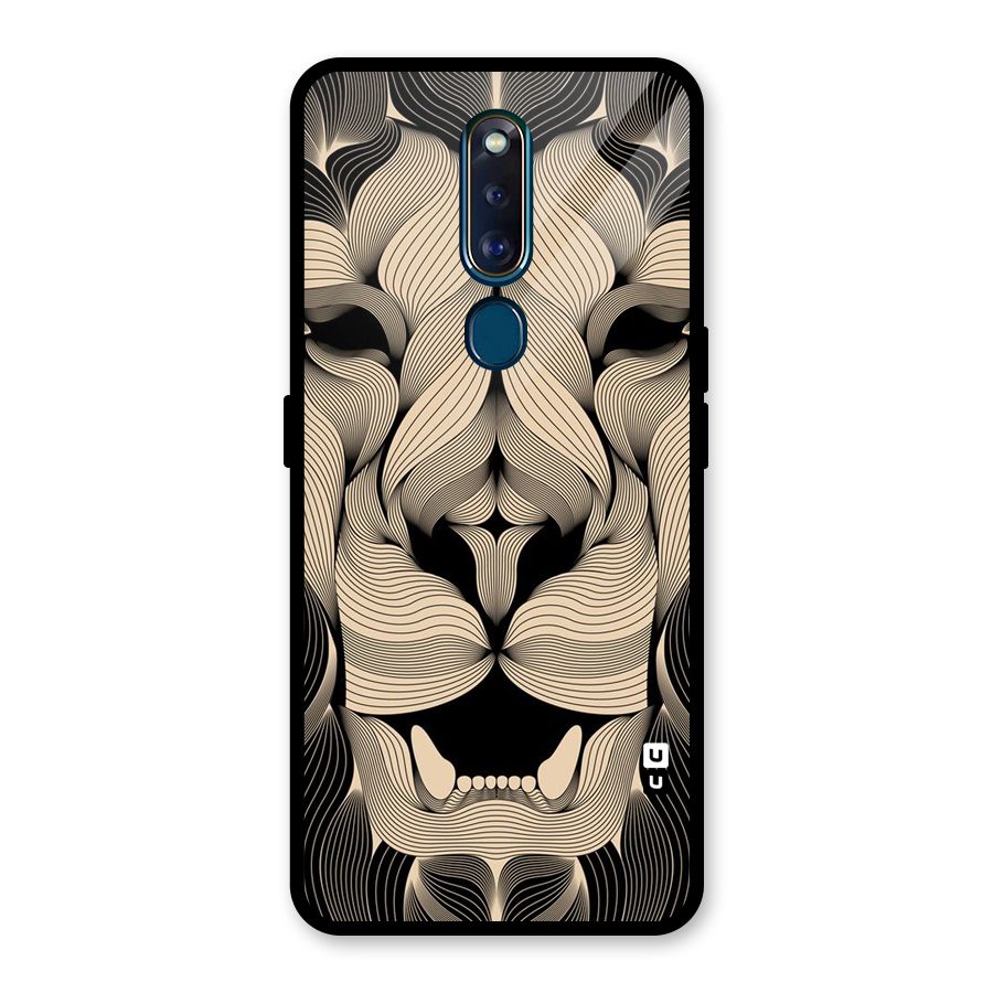 Lion Shape Design Glass Back Case for Oppo F11 Pro