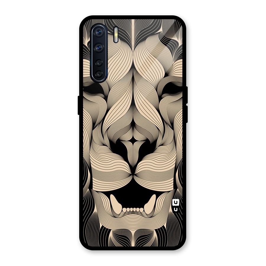 Lion Shape Design Glass Back Case for Oppo F15