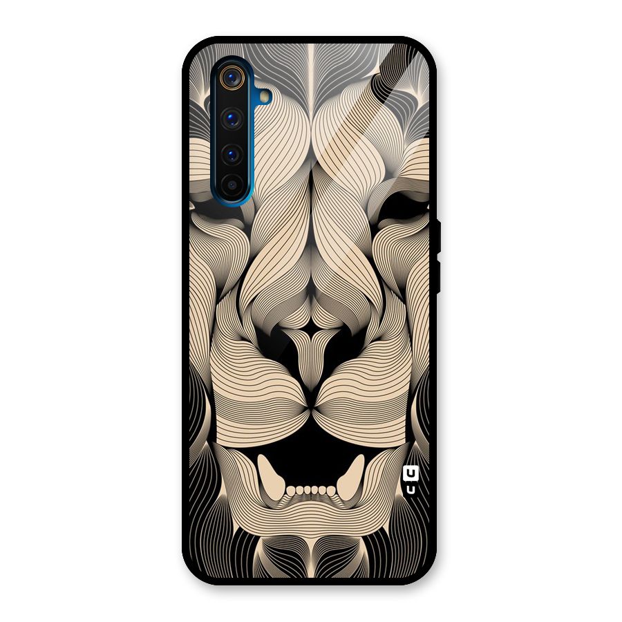 Lion Shape Design Glass Back Case for Realme 6 Pro