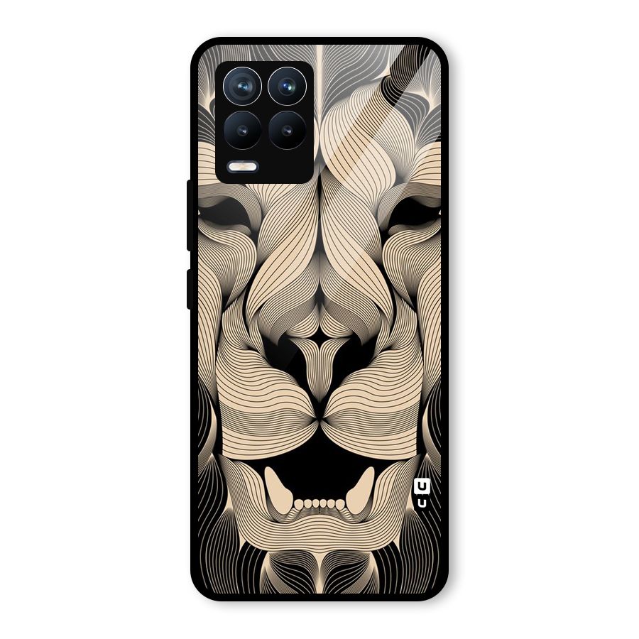 Lion Shape Design Glass Back Case for Realme 8 Pro