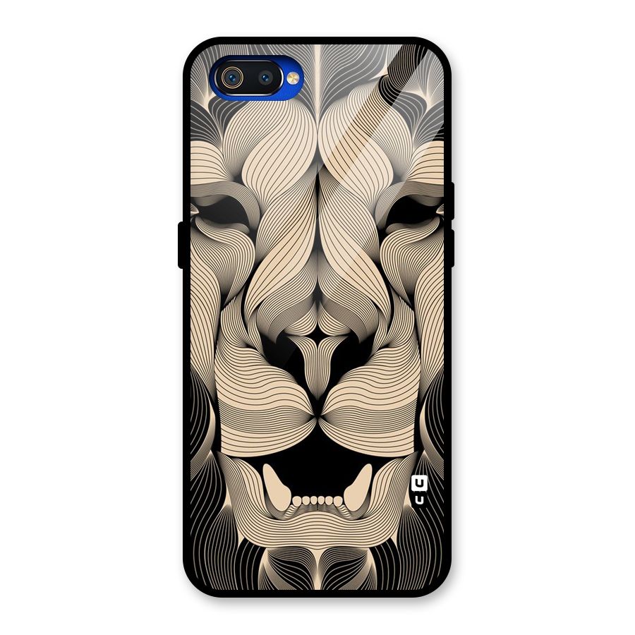 Lion Shape Design Glass Back Case for Realme C2