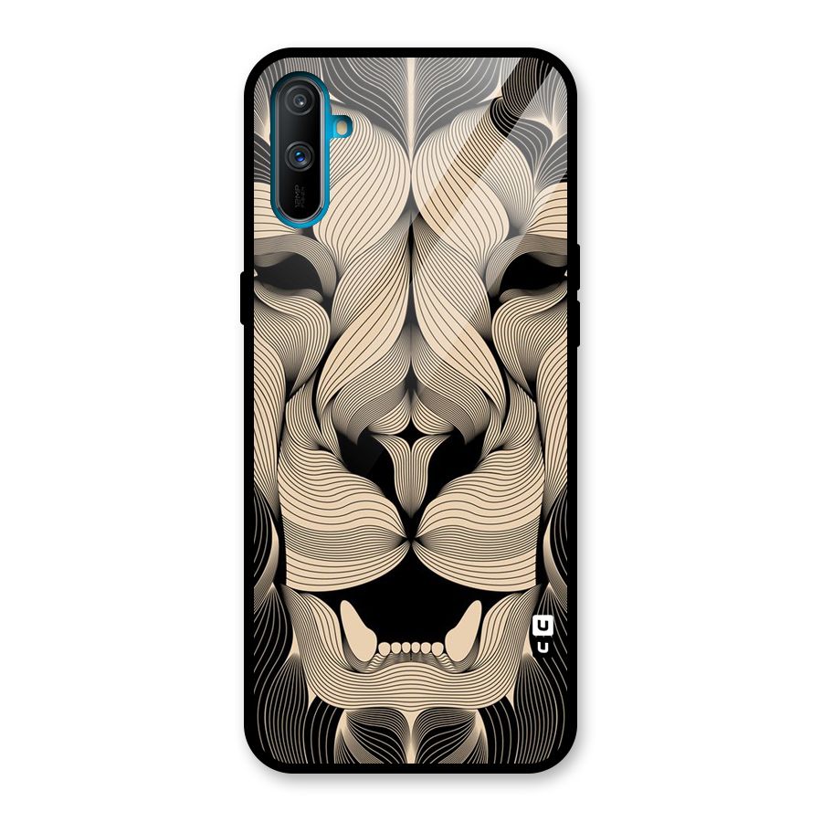 Lion Shape Design Glass Back Case for Realme C3