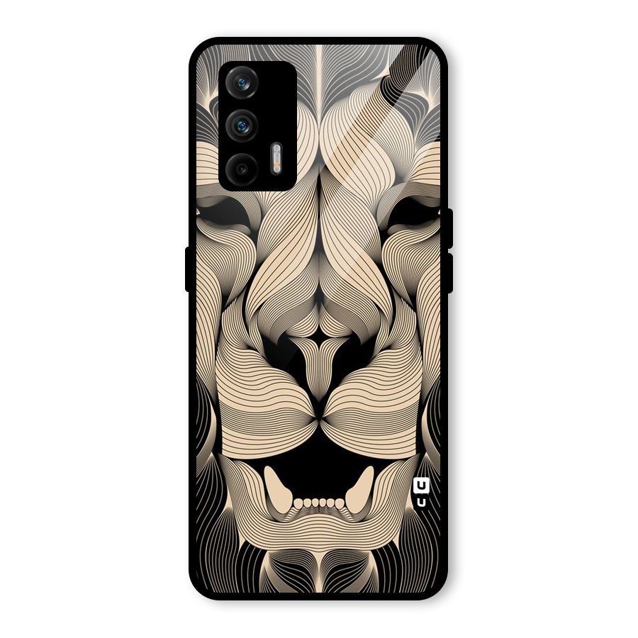 Lion Shape Design Glass Back Case for Realme GT 5G