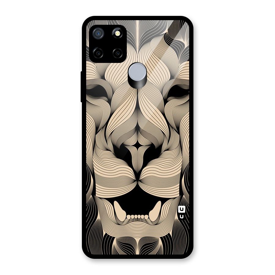 Lion Shape Design Glass Back Case for Realme Narzo 20