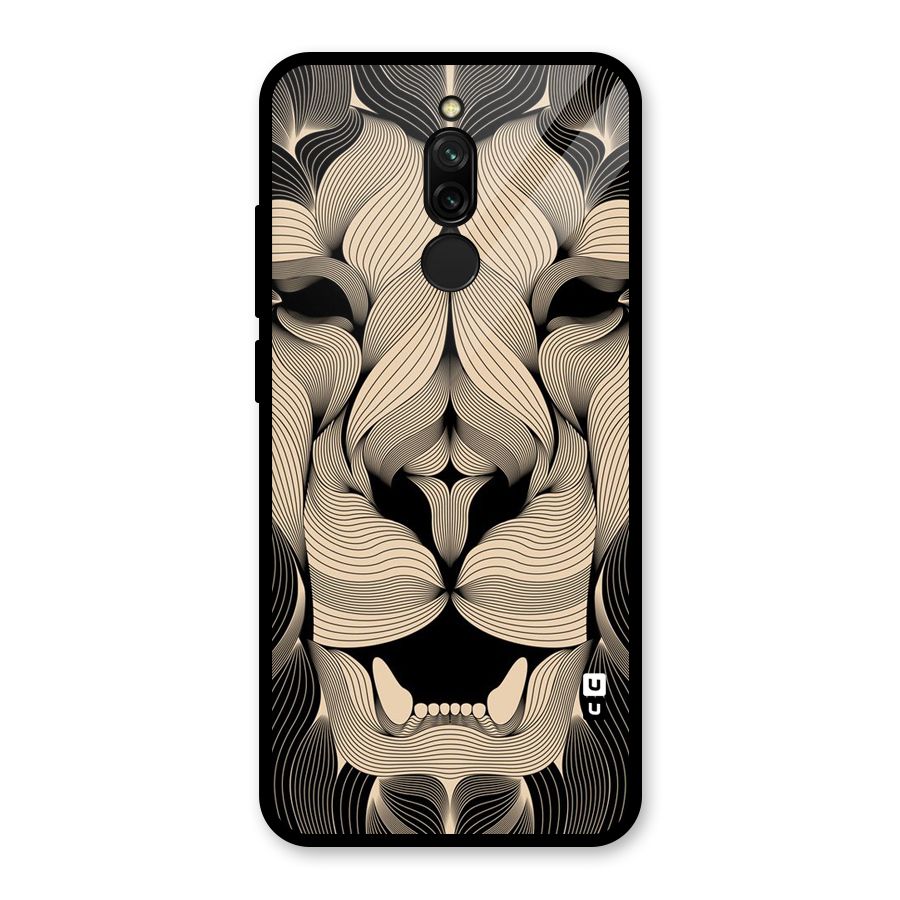Lion Shape Design Glass Back Case for Redmi 8
