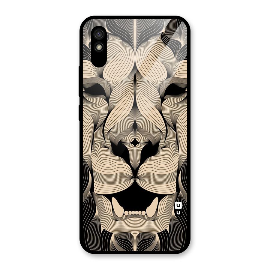 Lion Shape Design Glass Back Case for Redmi 9i