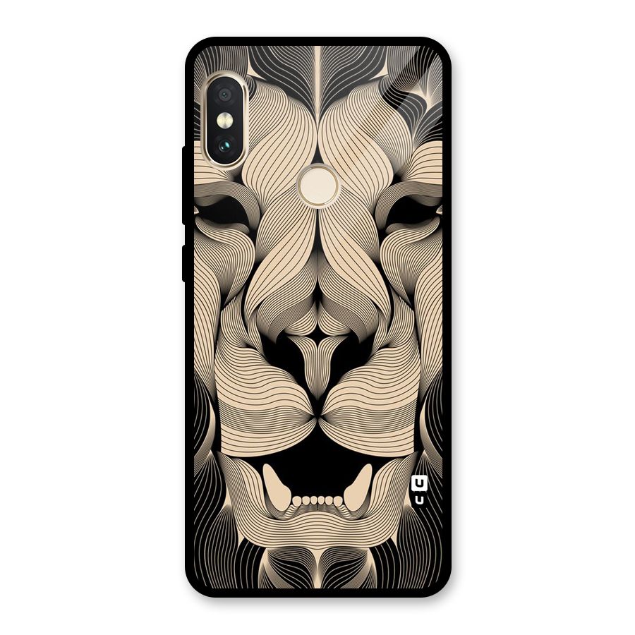 Lion Shape Design Glass Back Case for Redmi Note 5 Pro