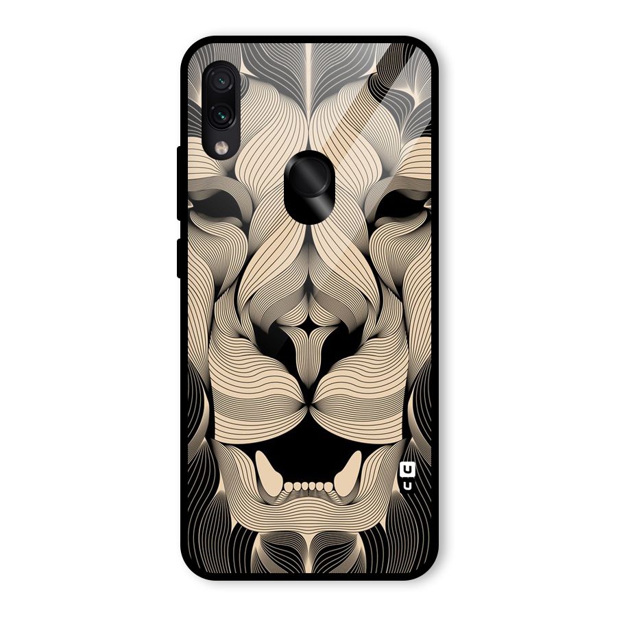 Lion Shape Design Glass Back Case for Redmi Note 7S