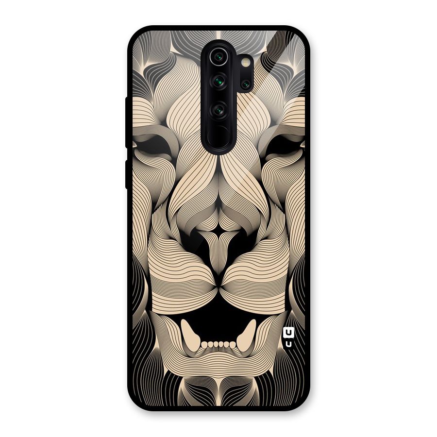 Lion Shape Design Glass Back Case for Redmi Note 8 Pro