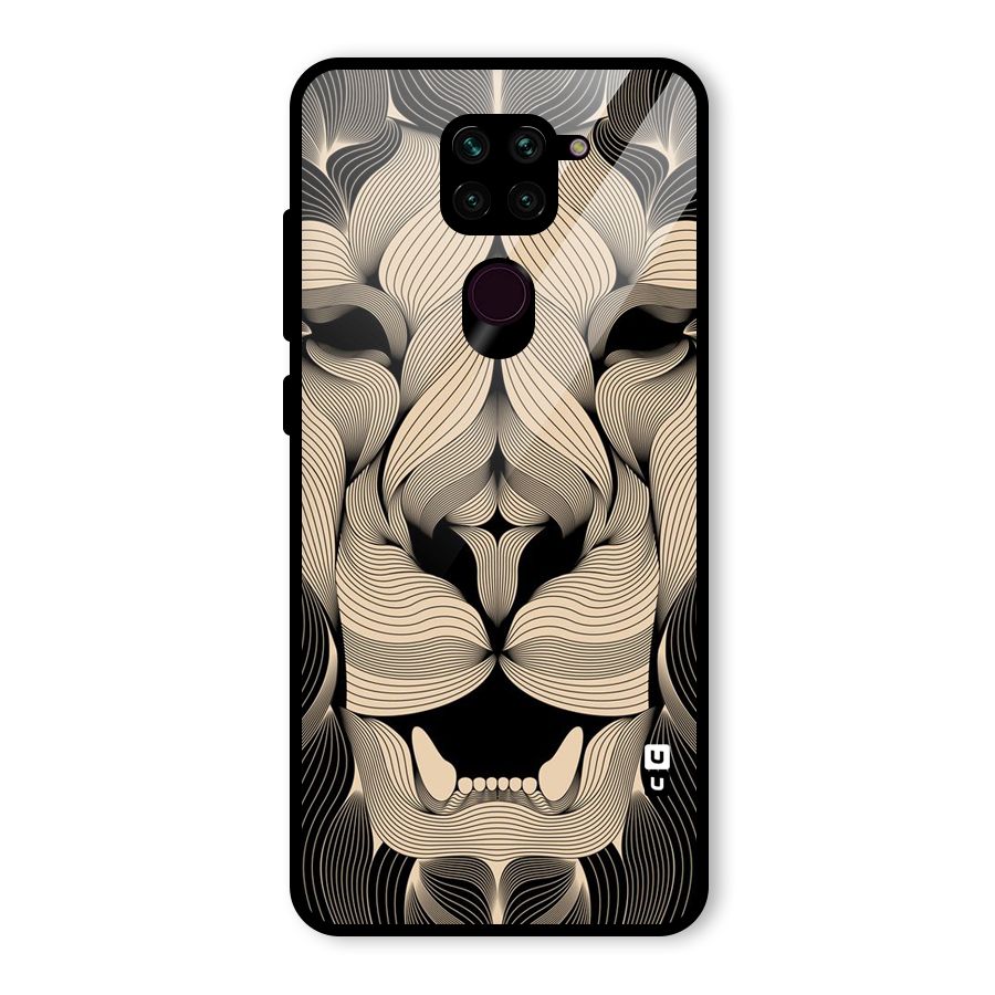 Lion Shape Design Glass Back Case for Redmi Note 9