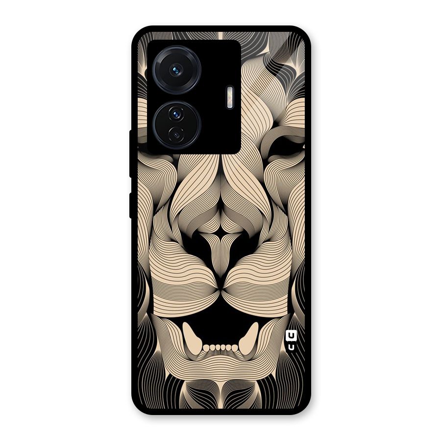 Lion Shape Design Glass Back Case for Vivo T1 Pro