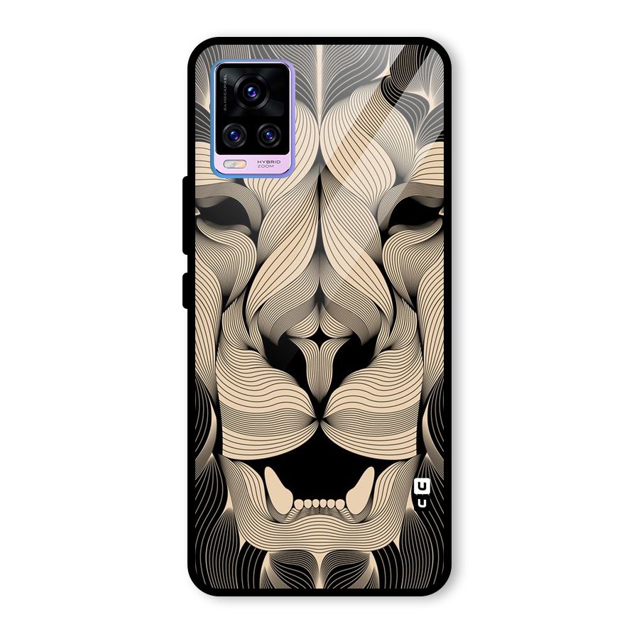 Lion Shape Design Glass Back Case for Vivo V20 Pro