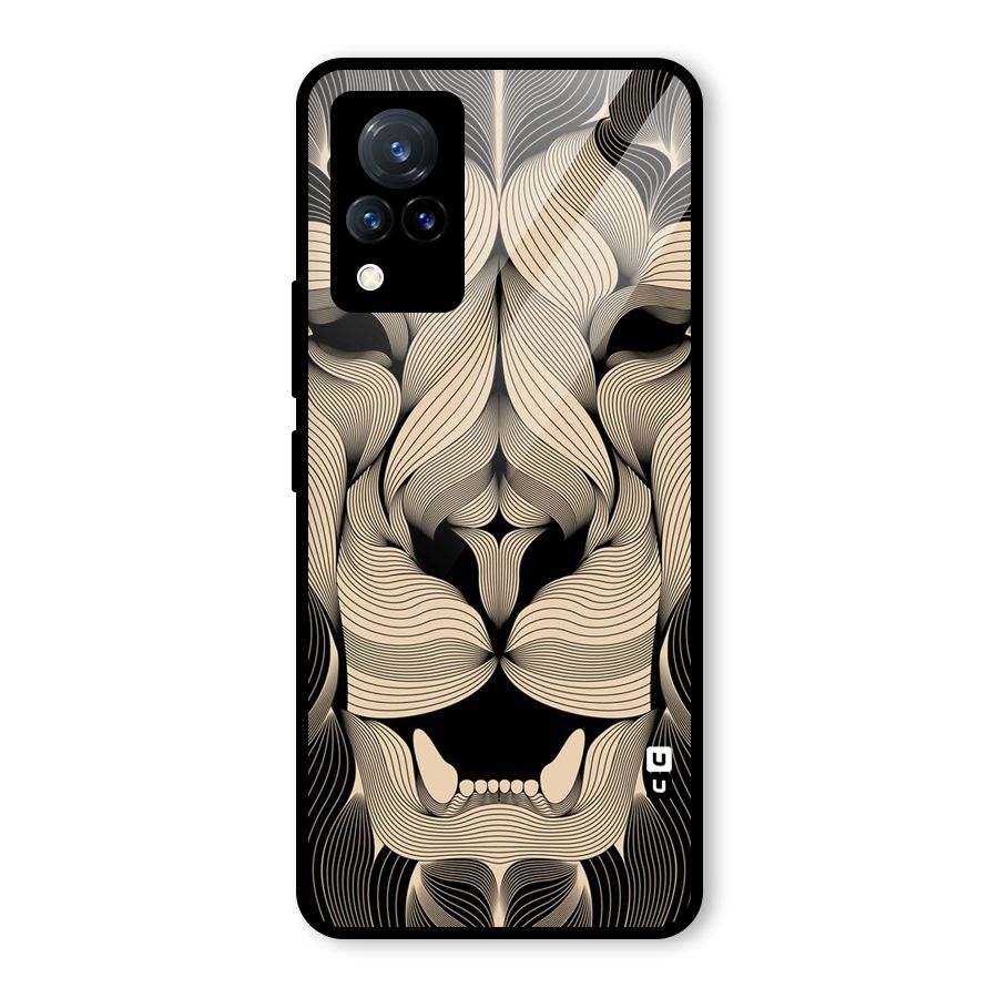Lion Shape Design Glass Back Case for Vivo V21 5G