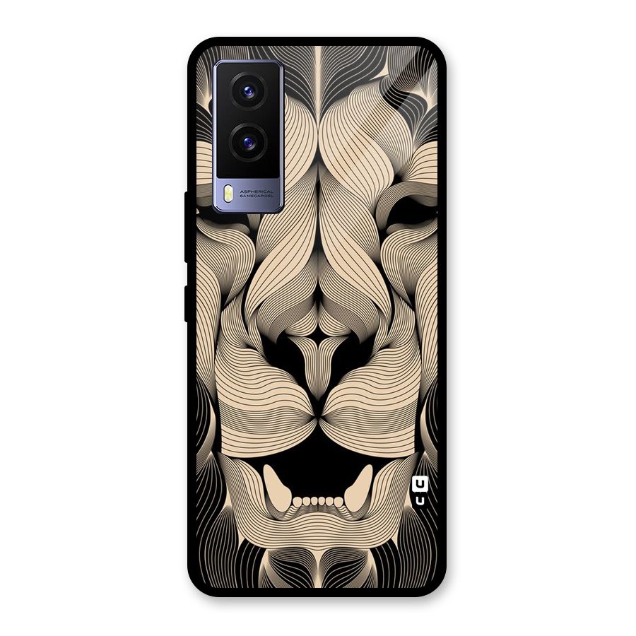 Lion Shape Design Glass Back Case for Vivo V21e 5G