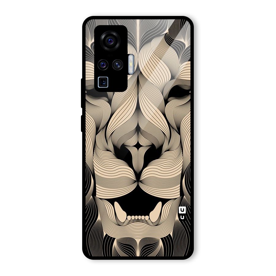 Lion Shape Design Glass Back Case for Vivo X50 Pro