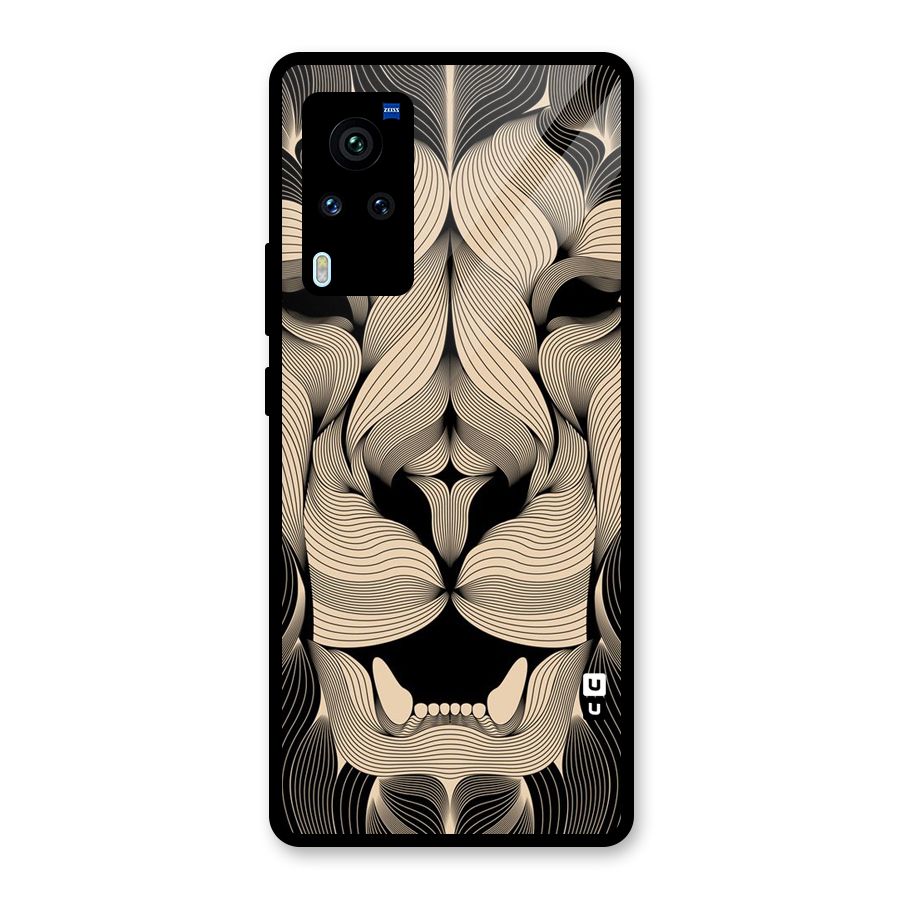 Lion Shape Design Glass Back Case for Vivo X60 Pro