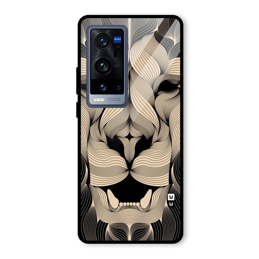 Lion Shape Design Glass Back Case for Vivo X60 Pro Plus