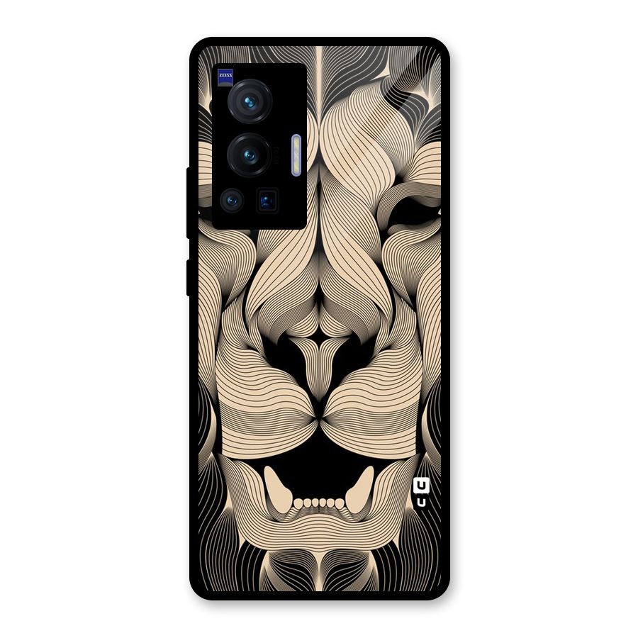 Lion Shape Design Glass Back Case for Vivo X70 Pro