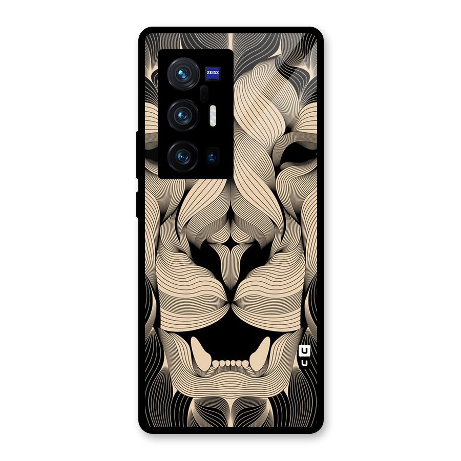 Lion Shape Design Glass Back Case for Vivo X70 Pro Plus