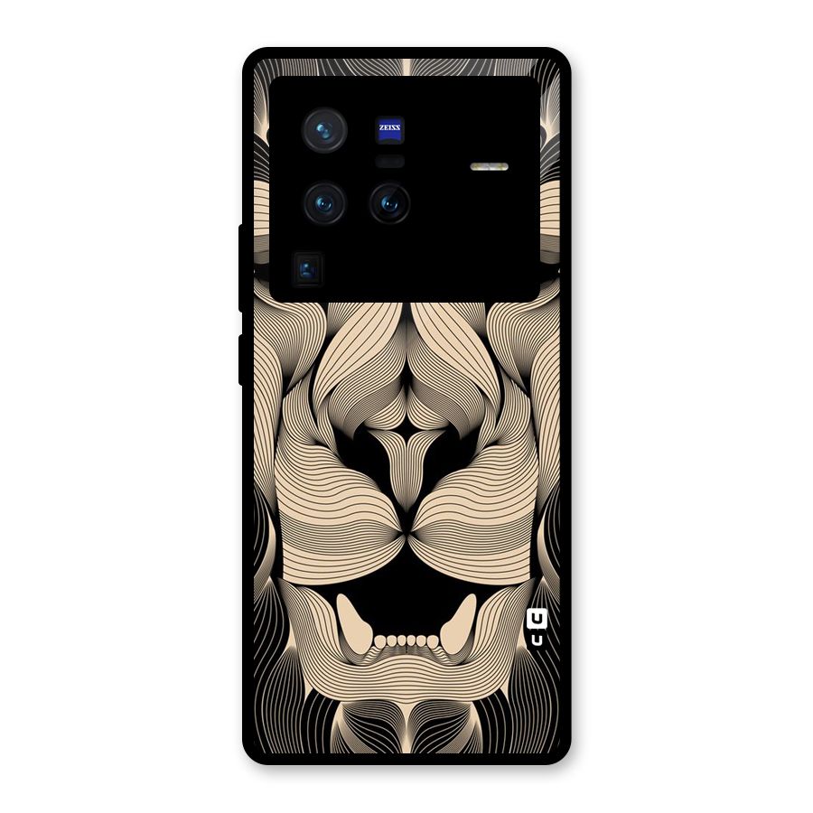 Lion Shape Design Glass Back Case for Vivo X80 Pro