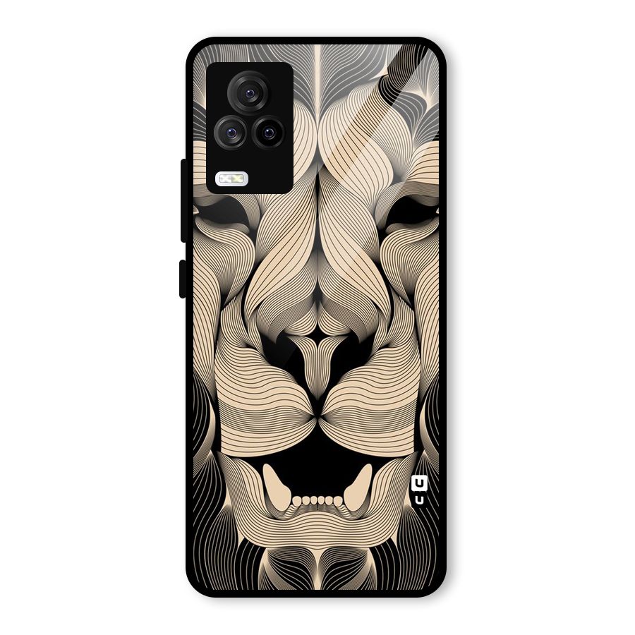Lion Shape Design Glass Back Case for Vivo iQOO 7 Legend 5G