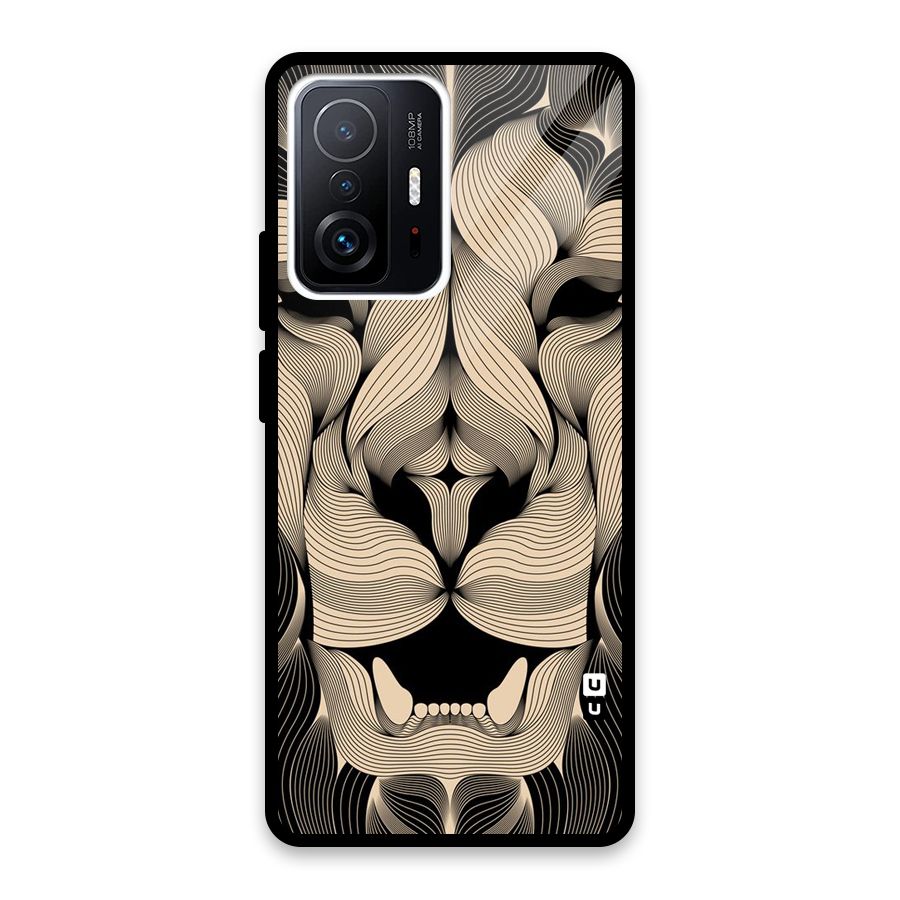 Lion Shape Design Glass Back Case for Xiaomi 11T Pro