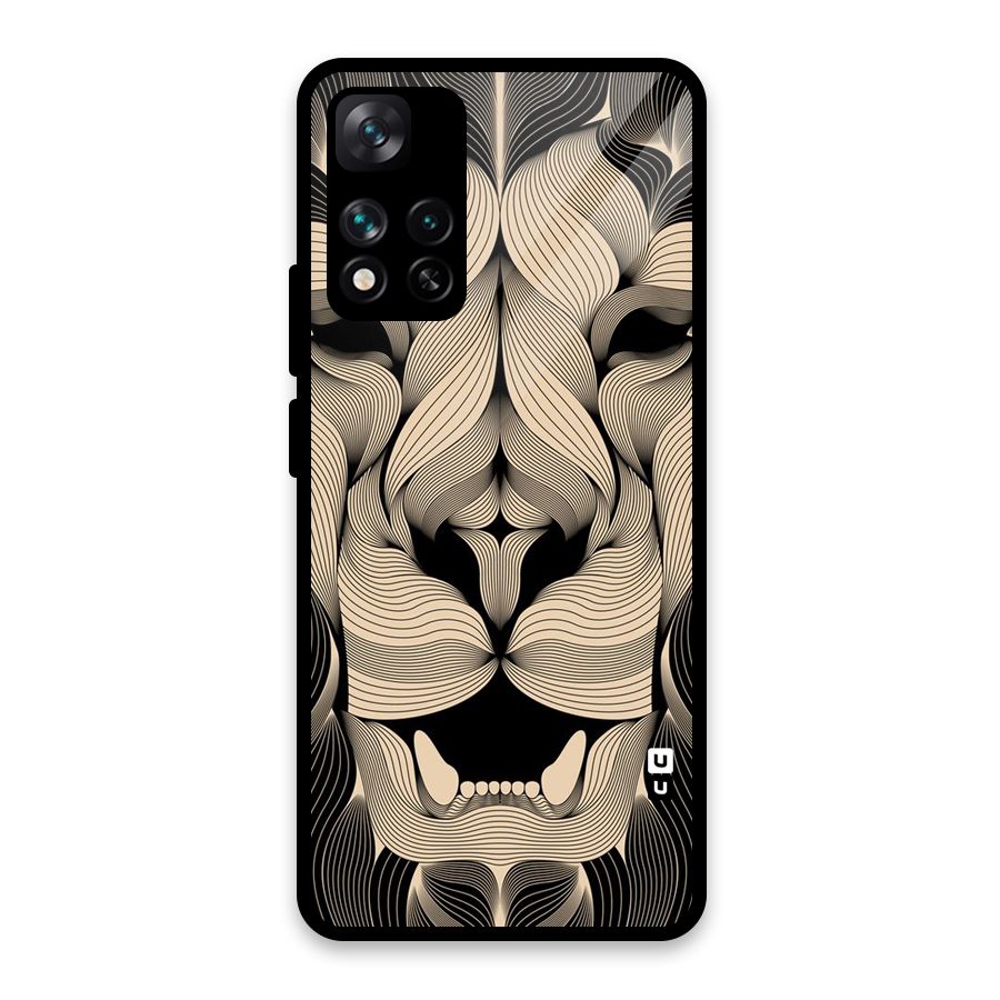 Lion Shape Design Glass Back Case for Xiaomi 11i HyperCharge 5G