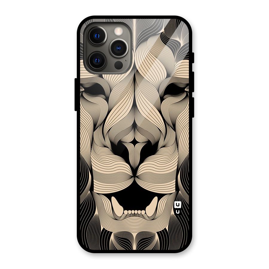 Lion Shape Design Glass Back Case for iPhone 12 Pro Max