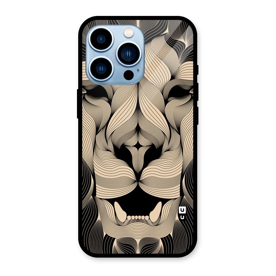 Lion Shape Design Glass Back Case for iPhone 13 Pro