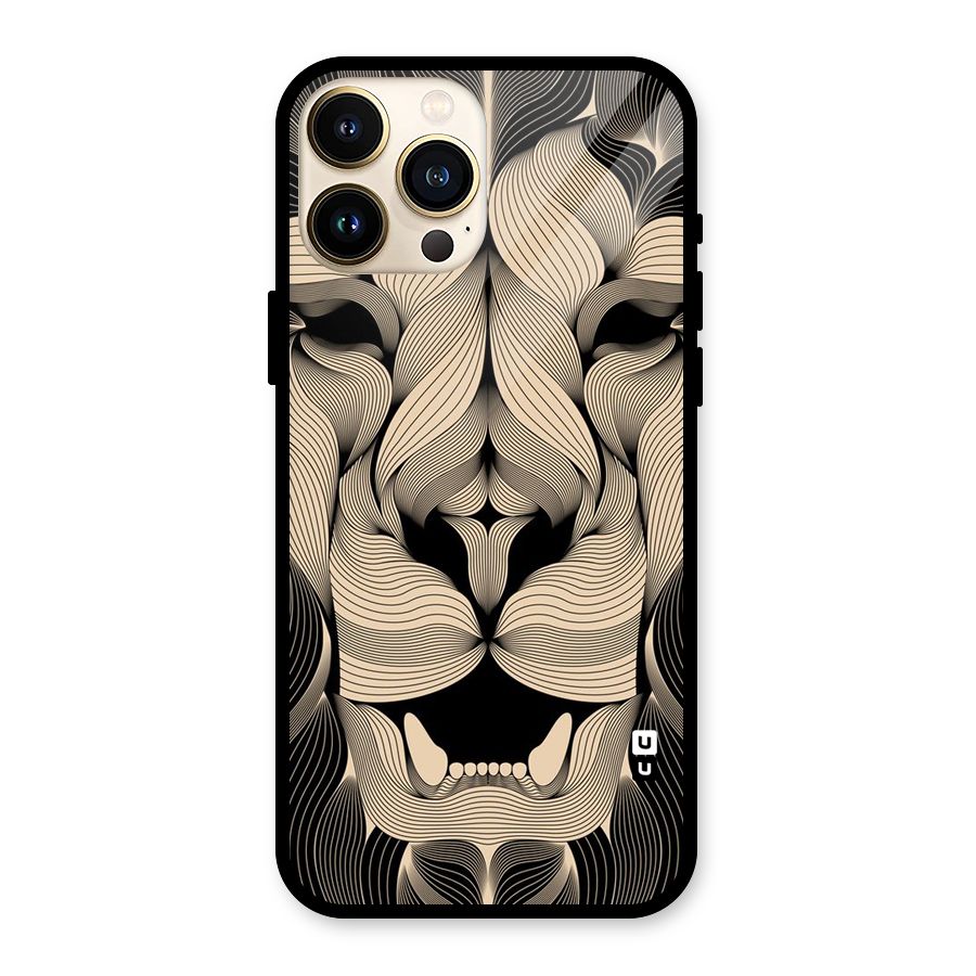 Lion Shape Design Glass Back Case for iPhone 13 Pro Max
