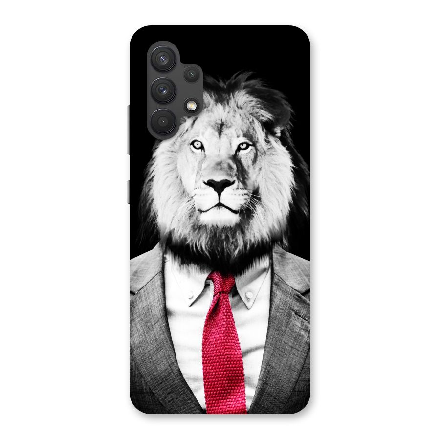 Lion with Red Tie Back Case for Galaxy A32