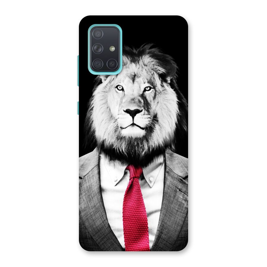 Lion with Red Tie Back Case for Galaxy A71