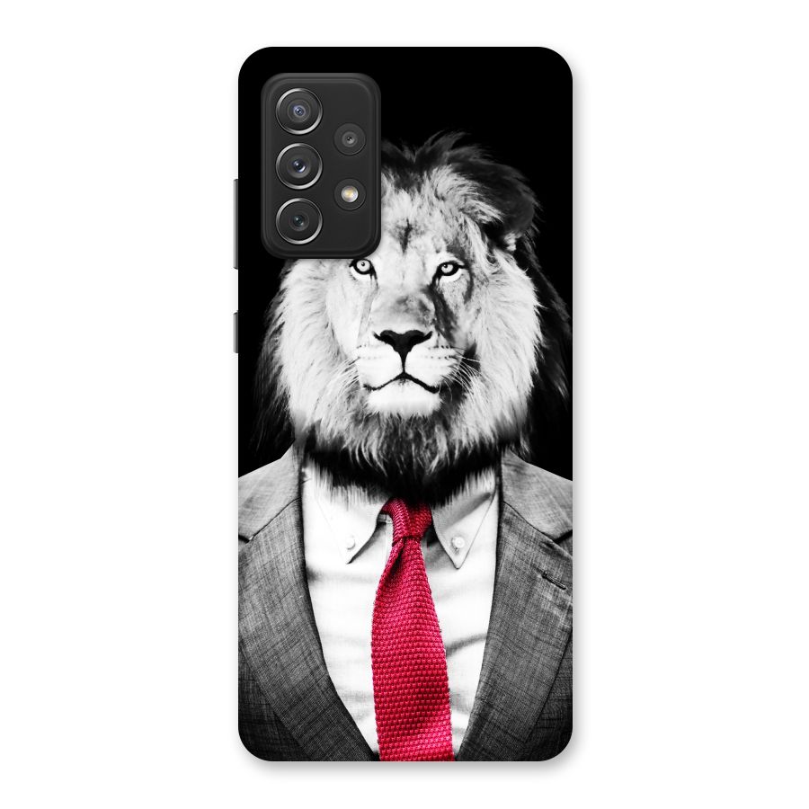 Lion with Red Tie Back Case for Galaxy A72