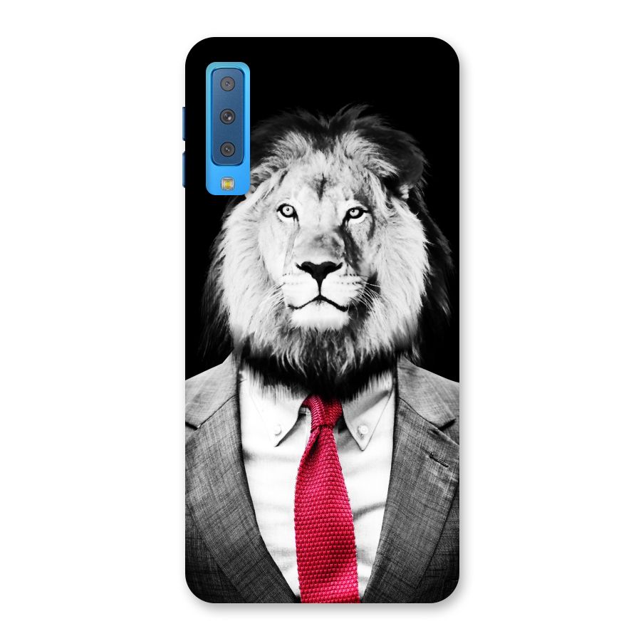 Lion with Red Tie Back Case for Galaxy A7 (2018)